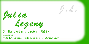 julia legeny business card